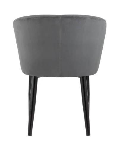 Кресло Ральф велюр тёмно-серый УТ000004923 Stool Group, серый/велюр, ножки/металл/чёрный, размеры - ****580*600 фото 5