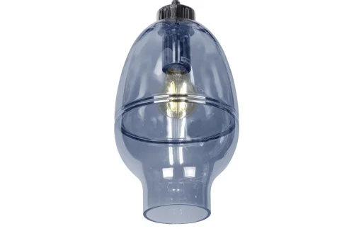Светильник подвесной Relax AP9037-1 WB iLamp голубой 1 лампа, основание хром в стиле современный лофт выдувное фото 3