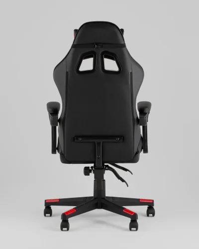 Кресло спортивное TopChairs Commander, черно-красный УТ000039477 Stool Group, красный чёрный/экокожа, ножки/полимер/чёрный, размеры - 1170*1270***710*710 фото 6