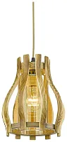 Светильник подвесной 540-706-01 Velante коричневый бежевый 1 лампа, основание коричневое в стиле кантри 