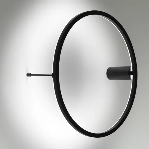 Бра с выключателем LED с пультом Omen 4386/24WL Odeon Light чёрный на 1 лампа, основание чёрное в стиле хай-тек кольца фото 3