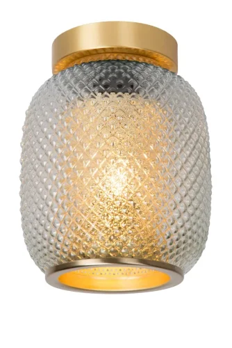 Светильник потолочный Agathe 03133/01/02 Lucide белый 1 лампа, основание матовое золото латунь в стиле винтаж 