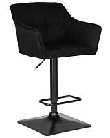 Стул барный 5033-LM RALF, цвет сиденья черный (LAR-106D-28), цвет основания черный Dobrin, чёрный/текстиль, ножки/металл/чёрный, размеры - 900*1120***580*550