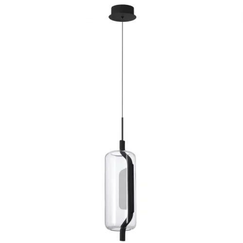 Светильник подвесной LED Kavia 5003/10L Odeon Light прозрачный на 1 лампу, основание чёрное в стиле современный 