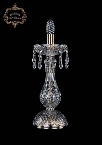 Настольная лампа 12.23.1-34.Br.Dr Bohemia Art Classic прозрачная 1 лампа, основание бронзовое металл в стиле классика 