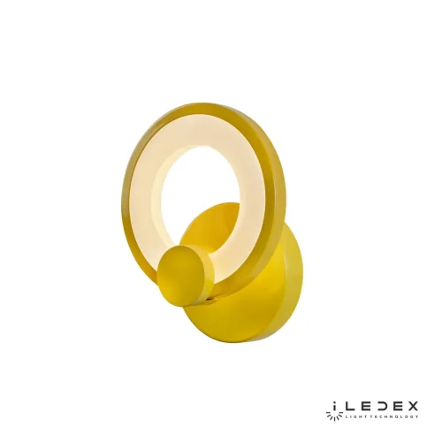 Бра LED Ring A001/1 Yellow iLedex жёлтый на 1 лампа, основание жёлтое в стиле современный хай-тек кольца фото 3