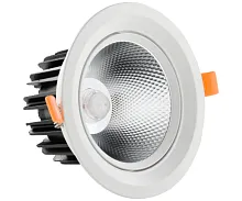 Светильник точечный LED Точка 2129 Kink Light белый 1 лампа, основание белое в стиле современный круглый