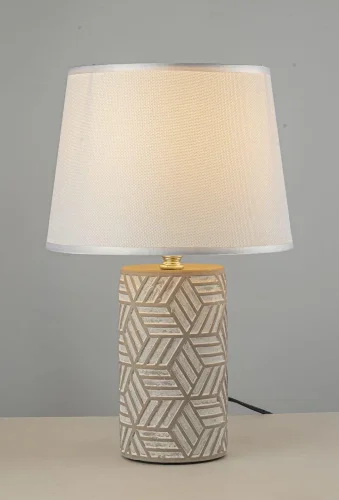Настольная лампа Dairago E 4.1.T2 GY Arti Lampadari белая 1 лампа, основание серое керамика в стиле классический кантри  фото 3