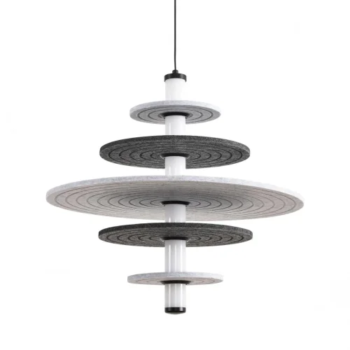 Светильник подвесной LED Felta 8295/14AL Lumion серый на 1 лампу, основание чёрное в стиле современный фото 6