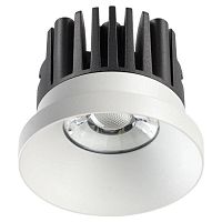 Светильник точечный LED METIS 357585 Novotech белый 1 лампа, основание белое в стиле современный 