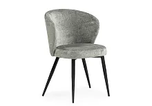Стул на металлокаркасе Gref gray / black 15835 Woodville, серый/велюр, ножки/металл/чёрный, размеры - ****480*550
