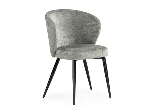Стул на металлокаркасе Gref gray / black 15835 Woodville, серый/велюр, ножки/металл/чёрный, размеры - ****480*550