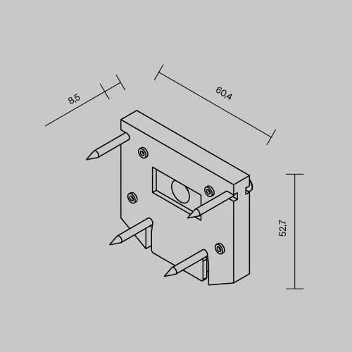 Торцевая заглушка для демпферного шинопровода, белая Magnetic track system Exility TRA034D-EC-422W Maytoni белый в стиле для светильников серии Magnetic track system Exility натяжной потолок exility тонкая магнитная фото 3