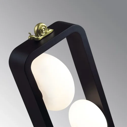 Парковый светильник Luma 5434/3FB Odeon Light уличный IP54 чёрный на 3 лампы, плафон белый в стиле флористика скандинавский современный G9 фото 7