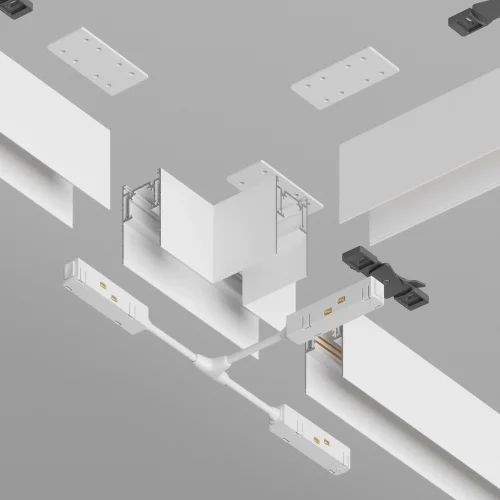 Угловый коннектор Т-образный Magnetic track system Gravity TRA010CT-41W Maytoni белый в стиле современный хай-тек для светильников серии Magnetic track system Gravity накладной магнитный gravity магнитная фото 5