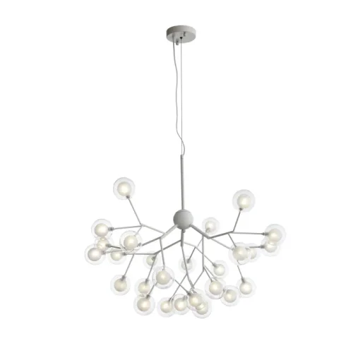 Люстра подвесная Demele SL376.503.27 ST-Luce белая прозрачная на 27 ламп, основание белое в стиле скандинавский современный ветви фото 2