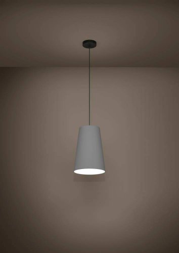 Светильник подвесной Petrosa 390135 Eglo серый 1 лампа, основание чёрное в стиле современный  фото 2