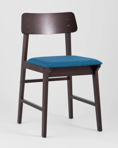Стул обеденный ODEN S NEW, мягкое сидение, синее УТ000036107 Stool Group, синий/ткань, ножки/дерево/коричневый бежевый, размеры - *770***435*550