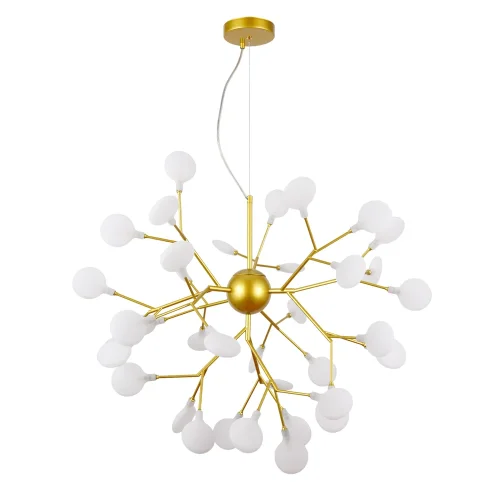 Люстра подвесная Candy A7274SP-36GO Arte Lamp белая на 36 ламп, основание золотое в стиле современный ветви