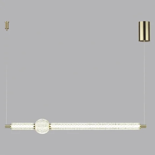 Светильник подвесной LED Crystal 5008/28L Odeon Light прозрачный 1 лампа, основание золотое в стиле современный линейный фото 4