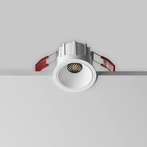 Светильник точечный LED Alfa LED DL043-01-10W4K-RD-W-1 Maytoni белый на 1 лампу, основание белое в стиле современный хай-тек круглый фото 2
