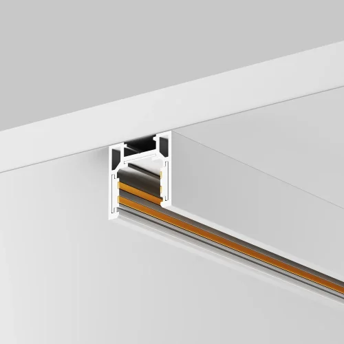 Шинопровод низкопрофильный накладной 2м Magnetic track system Exility TRXMN034-412W Maytoni белый в стиле современный для светильников серии Magnetic track system Exility шинопровод накладной exility тонкая магнитная фото 2