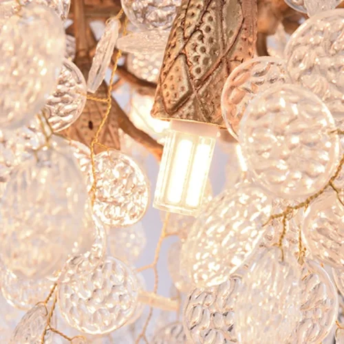 Люстра подвесная Fairytree 144169-22 ImperiumLoft белая на 15 ламп, основание латунь в стиле современный арт-деко  фото 4