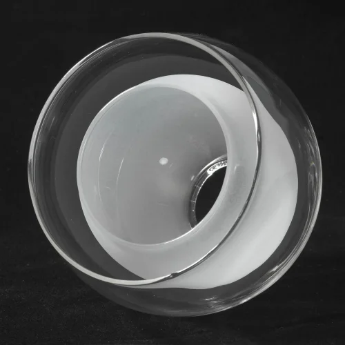 Люстра потолочная Chuichu LSP-0141 Lussole белая прозрачная на 6 ламп, основание матовое никель в стиле современный шар фото 7