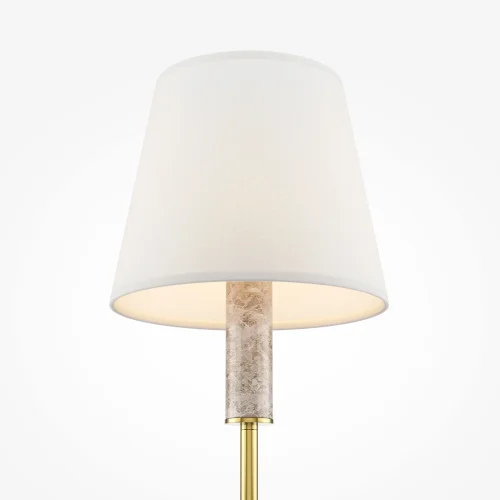 Торшер Lira MOD483FL-01BS Maytoni белый на 1 лампу, основание латунь в стиле современный фото 6