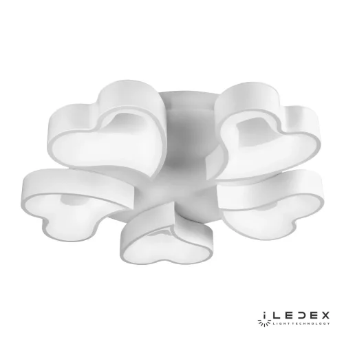 Люстра потолочная с пультом Passion S8103/5 WH iLedex белая на 1 лампу, основание чёрное в стиле хай-тек современный с пультом фото 4