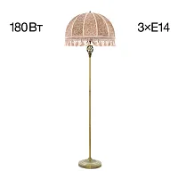 Торшер Базель CL407935 Citilux  коричневый бежевый 3 лампы, основание бронзовое в стиле классический кантри
