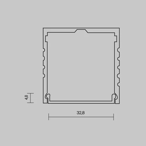 Рассеиватель для профиля 35×35 (Белый, 10 м), ALM-3535A-O-DF-10M 642031 Maytoni цвет LED K, световой поток Lm фото 3