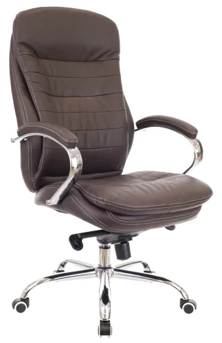 Кресло руководителя Valencia M Экокожа Коричневый EC-330-2 PU Brown Everprof, шоколад коричневый/экокожа, ножки//, размеры - 1200*1260***660*