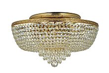 Люстра хрустальная потолочная Nonna LE 1.2.50.503 G Arti Lampadari прозрачная без плафона на 6 ламп, основание золотое в стиле классический 
