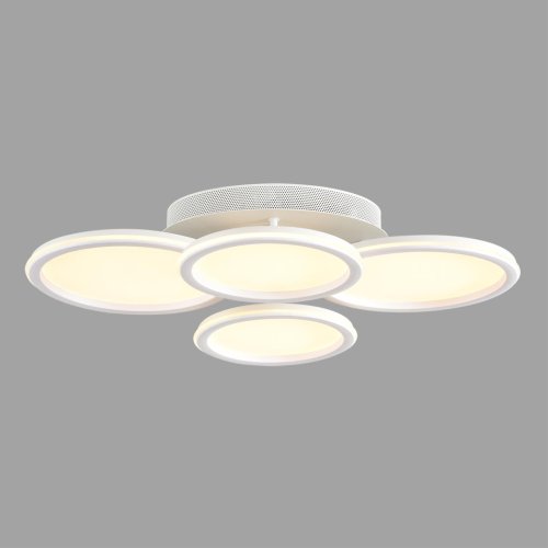 Люстра потолочная LED с пультом Alis Smart 8380/95CL Lumion белая на 1 лампу, основание белое в стиле современный хай-тек сири яндекс алиса с пультом фото 6