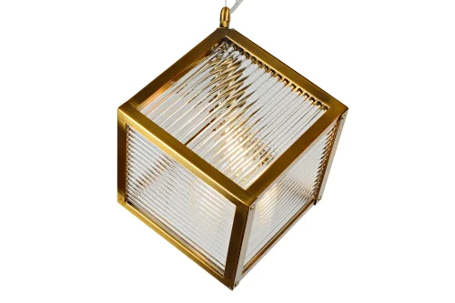 Светильник подвесной Square 8970-1B GLD iLamp прозрачный 1 лампа, основание золотое в стиле современный  фото 3