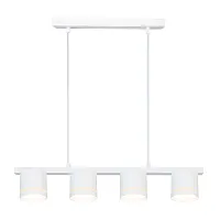 Светильник подвесной Legacy A8024SP-4WH Arte Lamp белый на 4 лампы, основание белое в стиле хай-тек современный линейный