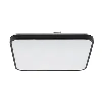 Светильник потолочный Agnes Square Pro 10985-NW Nowodvorski белый на 1 лампу, основание чёрное в стиле современный 