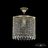 Светильник потолочный 19203/25IV G Bohemia Ivele Crystal прозрачный 1 лампа, основание золотое в стиле классика sp