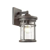 Настенный светильник VIRTA 4044/1W Odeon Light уличный IP44 чёрный 1 лампа, плафон прозрачный в стиле кантри E27