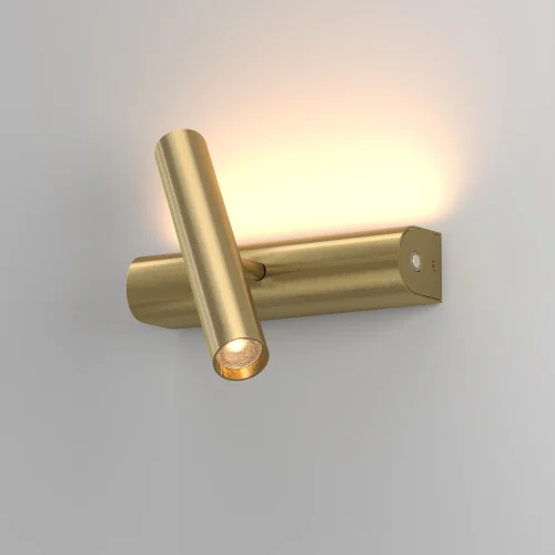 Бра LED Paradox MOD442WL-L8BS3K Maytoni латунь на 1 лампу, основание латунь в стиле современный для чтения фото 7