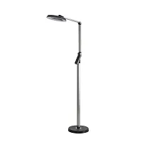 Торшер LED Genri 8332/15FL Lumion для чтения серый на 1 лампу, основание серое в стиле современный хай-тек 