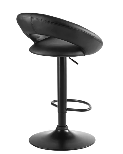 Стул барный набор 2 шт. SET-2 5001_BlackBase-LM MIRA BLACK, цвет сиденья черный, цвет основания черный Dobrin, /экокожа, ножки/металл/чёрный, размеры - 790*1020***535*470 фото 5