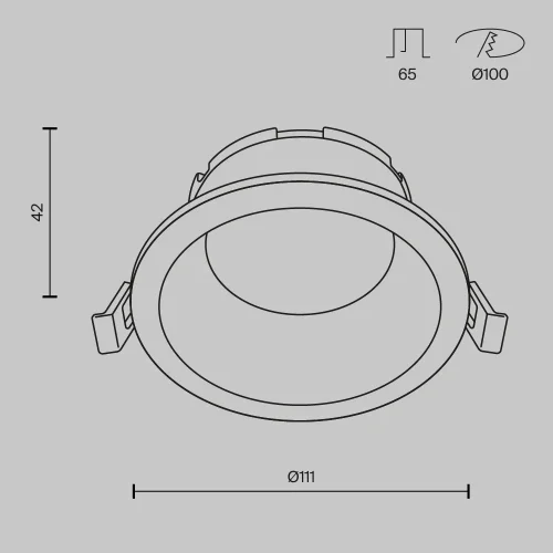 Светильник точечный Share DL126-GX53-WMG Maytoni матовый золото на 1 лампу, основание белое в стиле современный круглый фото 3