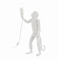 Настольная лампа Tenato SLE115114-01 Evoluce без плафона 1 лампа, основание белое смола металл в стиле современный обезьяна