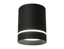 Светильник накладной LED TN281 Ambrella light чёрный 1 лампа, основание чёрное в стиле современный хай-тек круглый