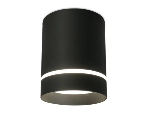 Светильник накладной LED TN281 Ambrella light чёрный 1 лампа, основание чёрное в стиле современный хай-тек круглый