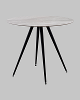 Стол Ники круглый, столешница керамика, Italian light grey 900 УТ000041257 Stool Group столешница серая из керамика