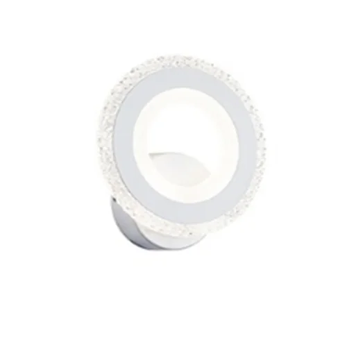 Бра LED Diamond 10256/1LED Escada прозрачный на 1 лампа, основание белое в стиле хай-тек кольца