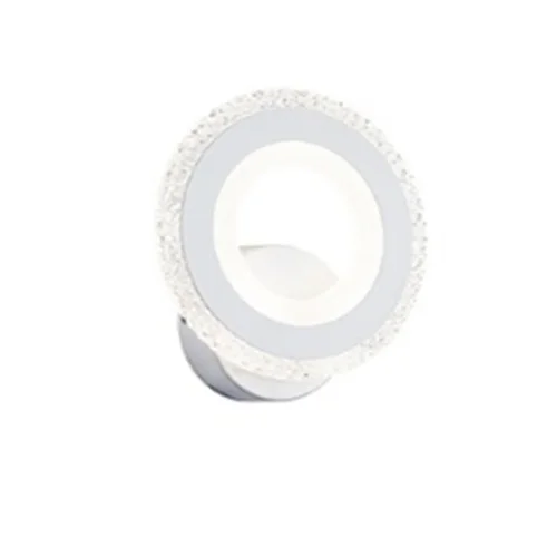Бра LED Diamond 10256/1LED Escada прозрачный на 1 лампу, основание белое в стиле хай-тек кольца